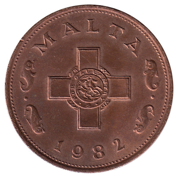 Мальта 1 цент 1982 год