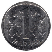 Финляндия 1 марка 1990 год (UNC)