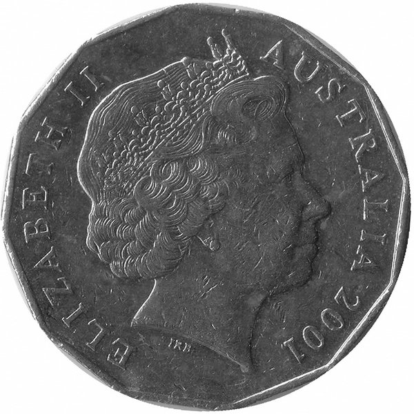 Австралия 50 центов 2001 год