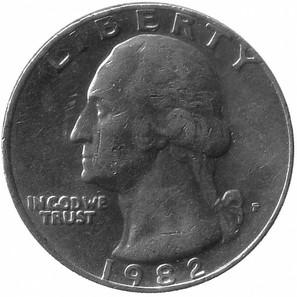 США 25 центов 1982 год (P)