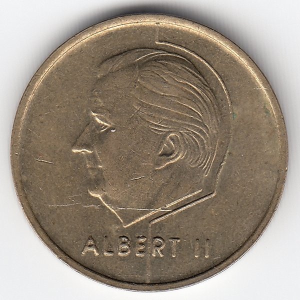 Бельгия (Belgie) 5 франков 1994 год