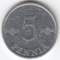 Финляндия 5 пенни 1983 год