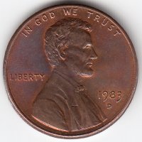 США 1 цент 1983 год (D)