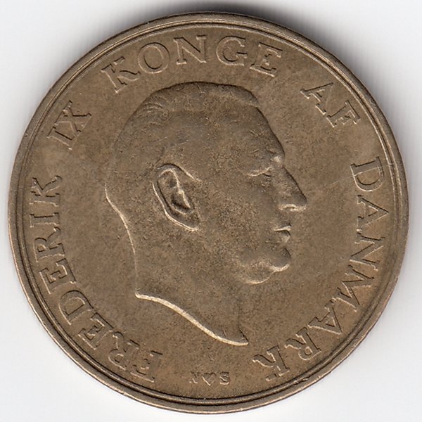 Дания 1 крона 1952 год