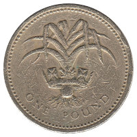 Великобритания 1 фунт 1990 год