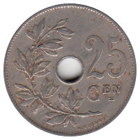 Бельгия (Belgie) 25 сантимов 1926 год