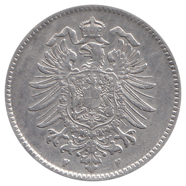 Германия 1 марка 1876 год (F)