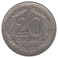 Аргентина 20 сентаво 1957 год