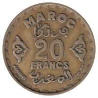 Марокко 20 франков 1952 год