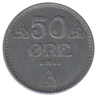 Норвегия 50 эре 1942 год