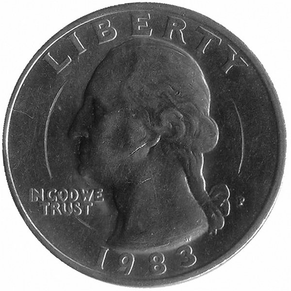 США 25 центов 1983 год (P)