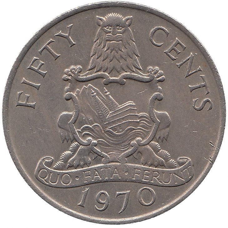 Бермудские острова 50 центов 1970 год