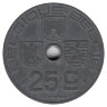 Бельгия (Belgique-Belgie) 25 сантимов 1943 год