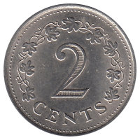 Мальта 2 цента 1982 год