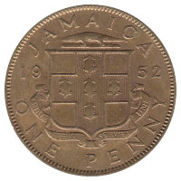 Ямайка 1 пенни 1952 год