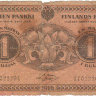 Банкнота 1 марка 1916 г. Финляндия в составе России