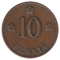 Финляндия 10 пенни 1919 год 