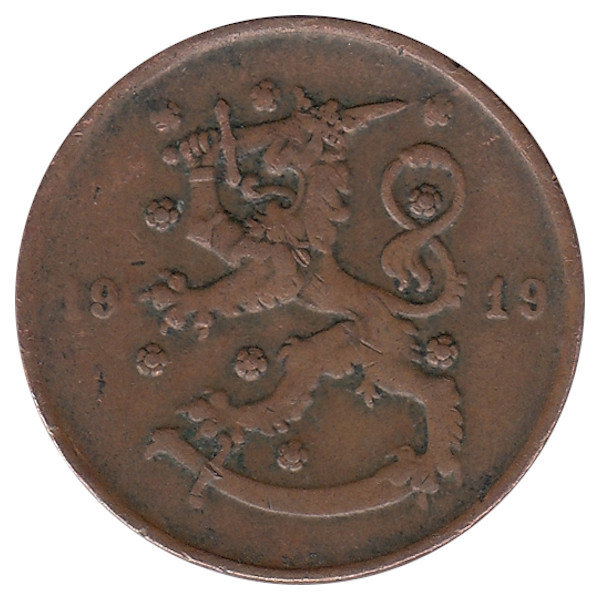 Финляндия 10 пенни 1919 год 