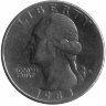 США 25 центов 1983 год (D)