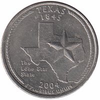 США 25 центов 2004 год (D). Техас.