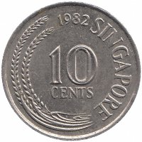 Сингапур 10 центов 1982 год