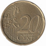 Греция 20 евроцентов 2002 год (отметка МД: "E" - Мадрид)