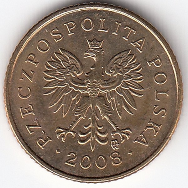 Польша 1 грош 2008 год