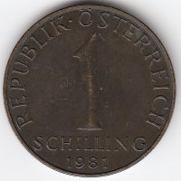 Австрия 1 шиллинг 1981 год