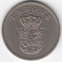 Дания 1 крона 1962 год