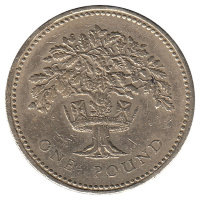 Великобритания 1 фунт 1992 год