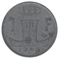 Бельгия (Belgie-Belgique) 1 франк 1943 год