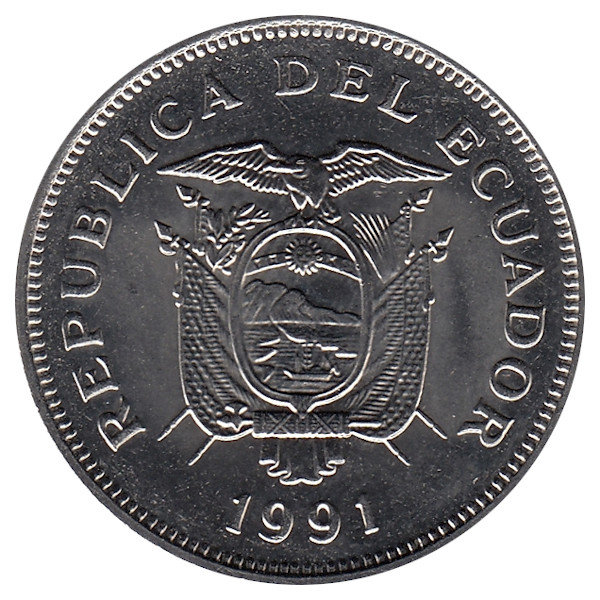 Эквадор 20 сукре 1991 год