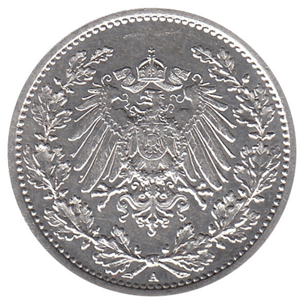 Германия 1/2 марки 1905 год (A)
