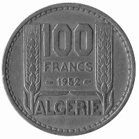 Алжир 100 франков 1952 год