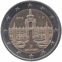 Германия 2 евро 2016 год (J)