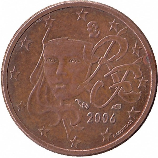 Франция 1 евроцент 2006 год
