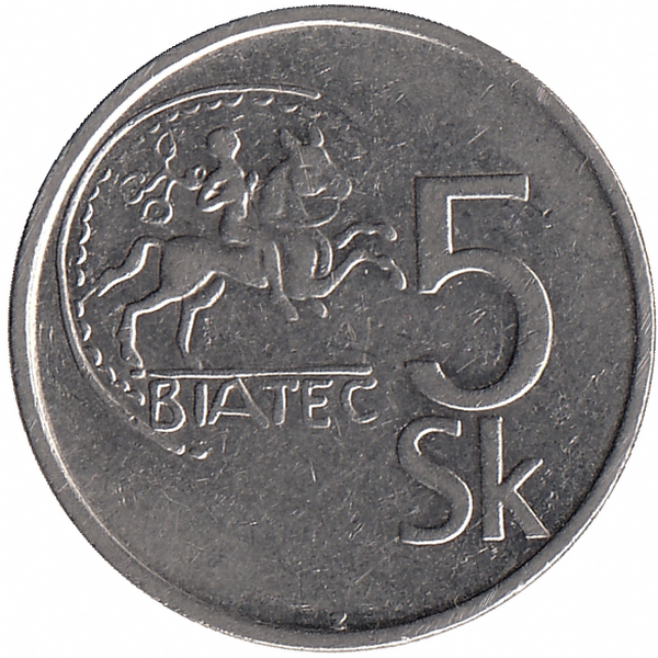 Словакия 5 крон 1993 год