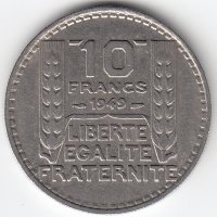Франция 10 франков 1949 год