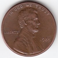 США 1 цент 1985 год