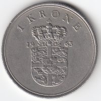 Дания 1 крона 1963 год