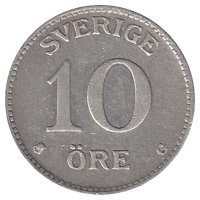 Швеция 10 эре 1937 год