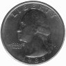 США 25 центов 1989 год (P)