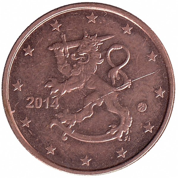 Финляндия 5 евроцентов 2014 год