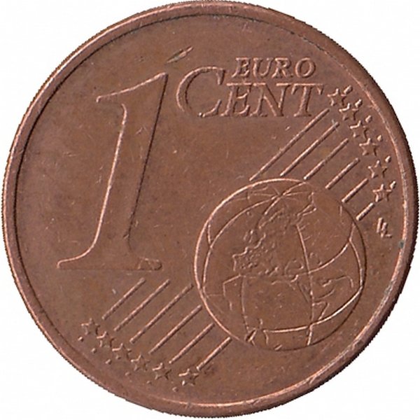 Германия 1 евроцент 2002 год (D)