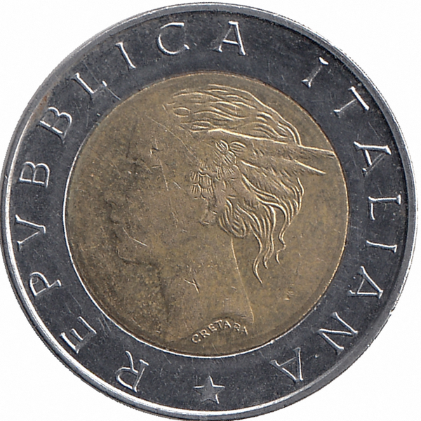 Италия 500 лир 1998 год