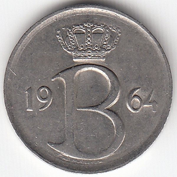 Бельгия (Belgie) 25 сантимов 1964 год