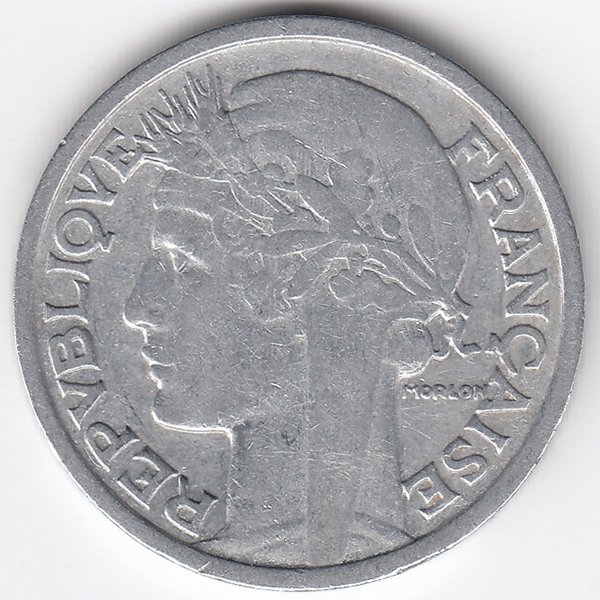 Франция 2 франка 1949 год