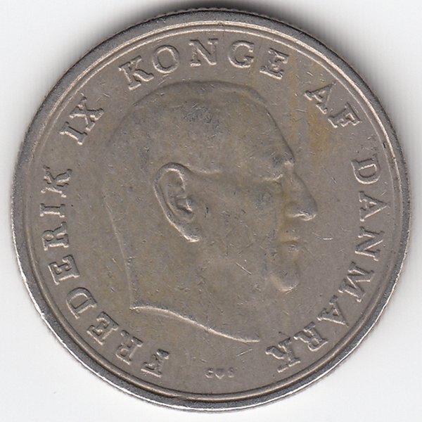 Дания 1 крона 1965 год