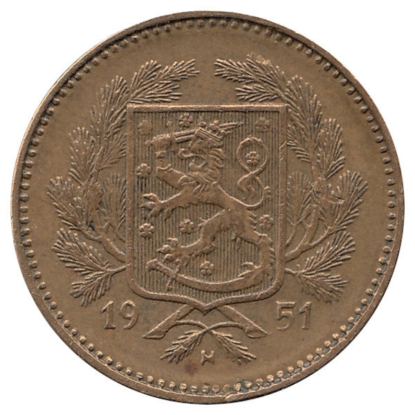 Финляндия 5 марок 1951 год 