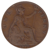 Великобритания 1 пенни 1910 год